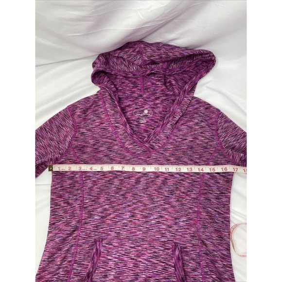 TANGERINE Pink/ Purple Heathered Pull-over Hoodie - Picture 6 of 9